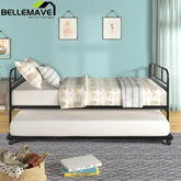 Bellemave® Twin Size Metal Platform Bed Frame with Trundle - Bellemave